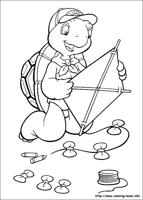 567x794 Franklin The Turtle Coloring Pages