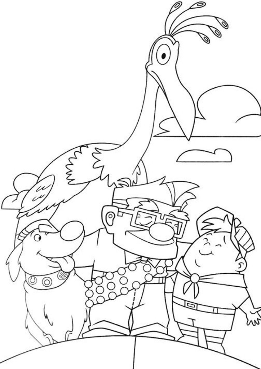 842x1192 Pixar Up Coloring Pages Coloring Daycare Crafts Up