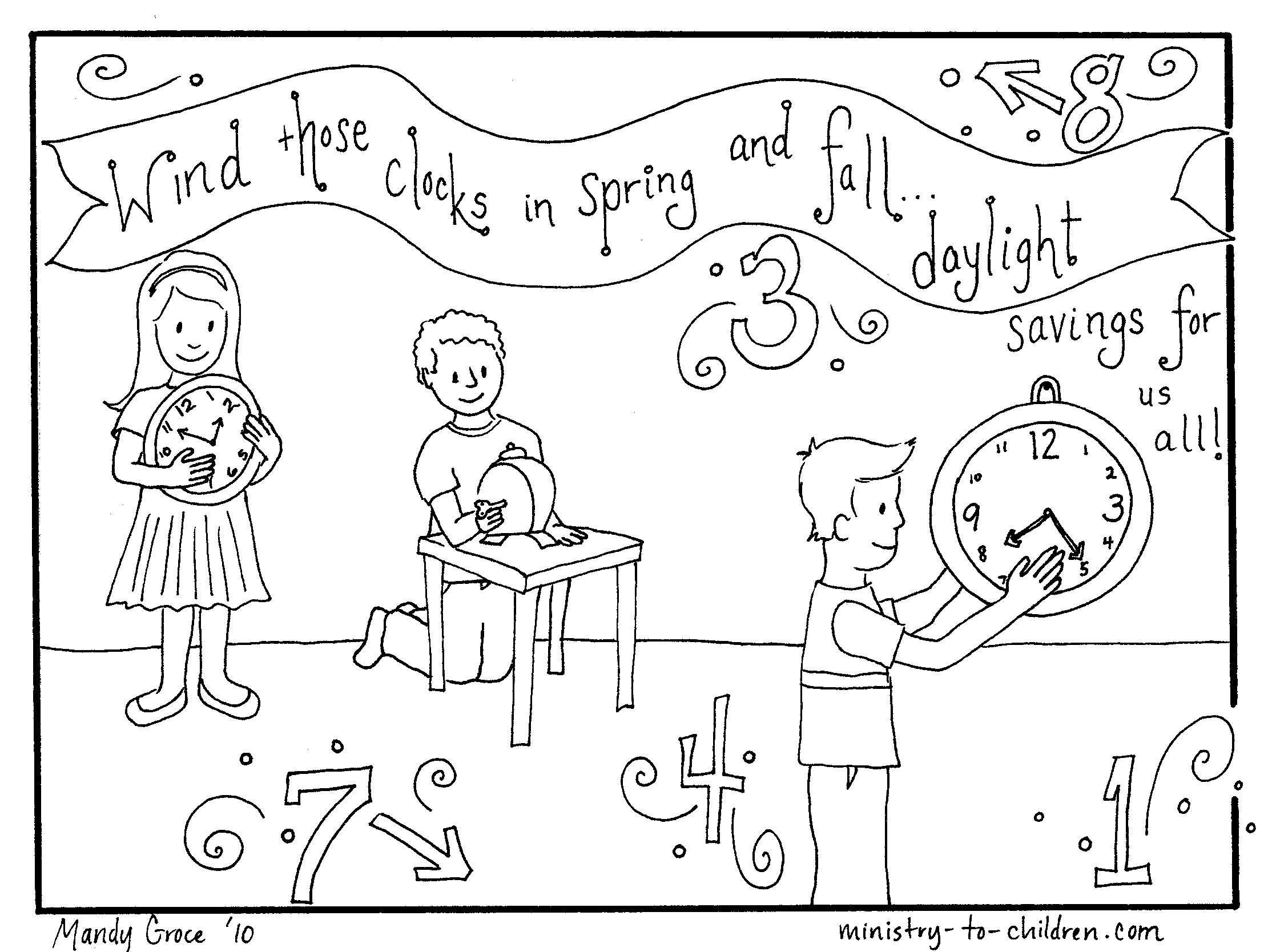 2235x1668 Coloring Page About Daylight Savings Time Httpministry