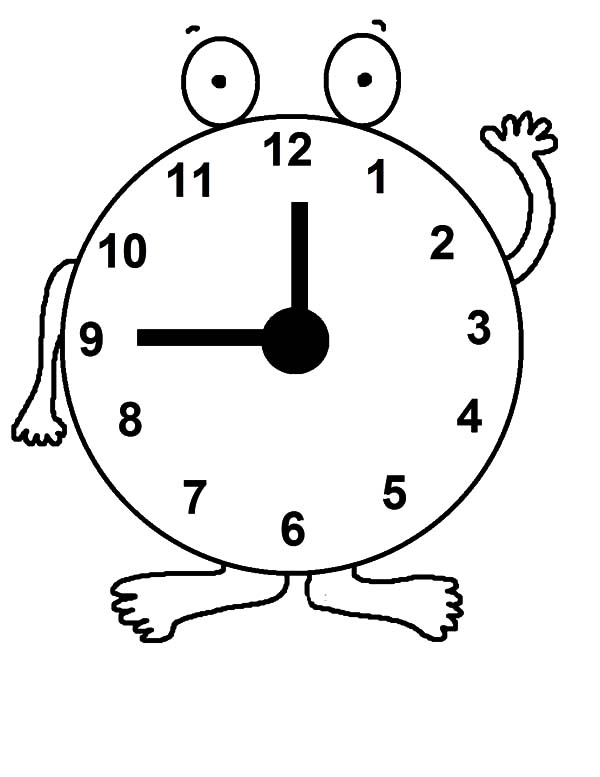 600x777 Daylight Savings Time Clock Coloring Pages Best Place To Color