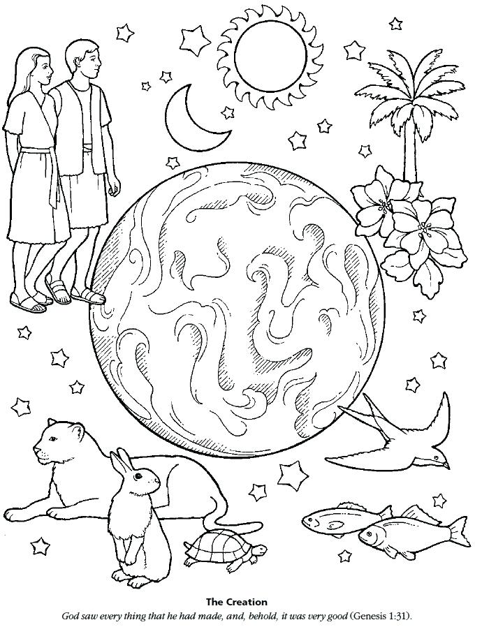 690x898 Days Of Creation Coloring Pages Games Color Time The Creation