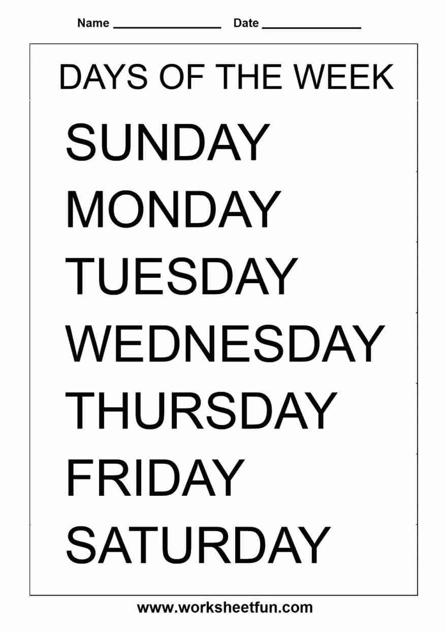 878x1243 Days Of The Week Coloring Pages Olegratiy