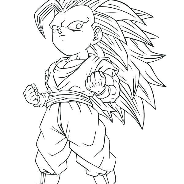 600x600 Dragon Ball Z Coloring Pages Goku Super Saiyan Dbz Color