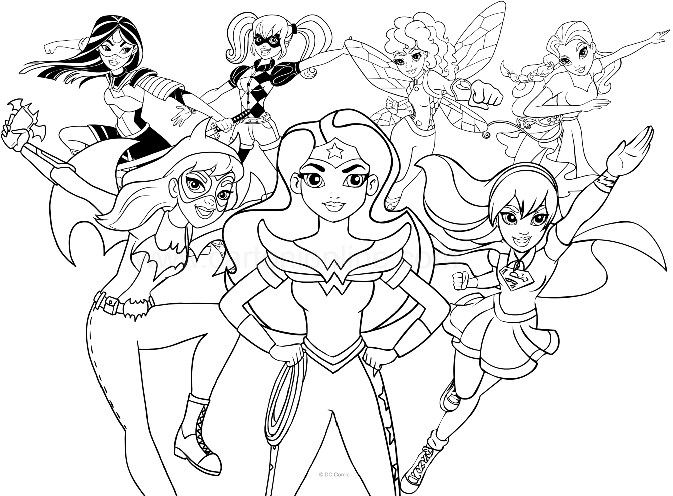 1344x992 Dc Superhero Girls Coloring Page At Dc Pages