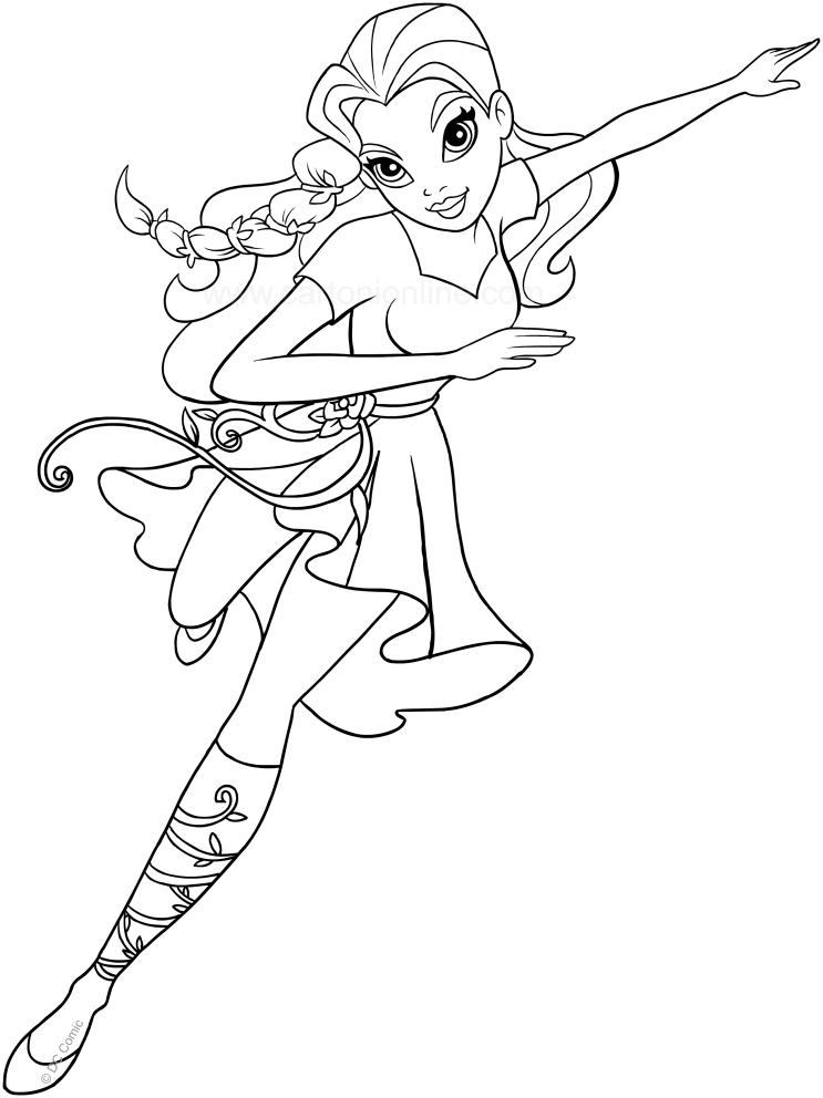 743x992 Dc Superhero Girls Coloring Pages Poison Ivy Dc Superhero Girls