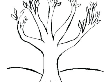 440x330 Good Bare Tree Coloring Page And Drawn Dead Tree Autumn