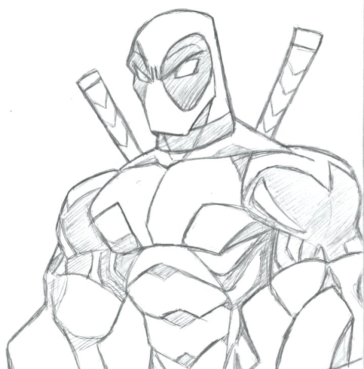 719x730 Dead Pool Coloring Pages Marvel Color Pages Marvel Coloring Page