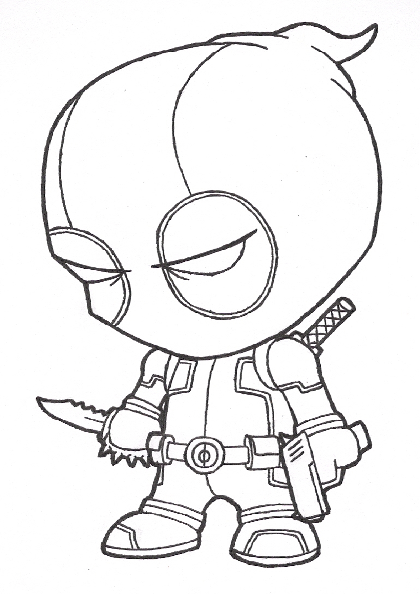 850x1200 Deadpool Baby Free Coloring Page Deadpool, Kids, Movies