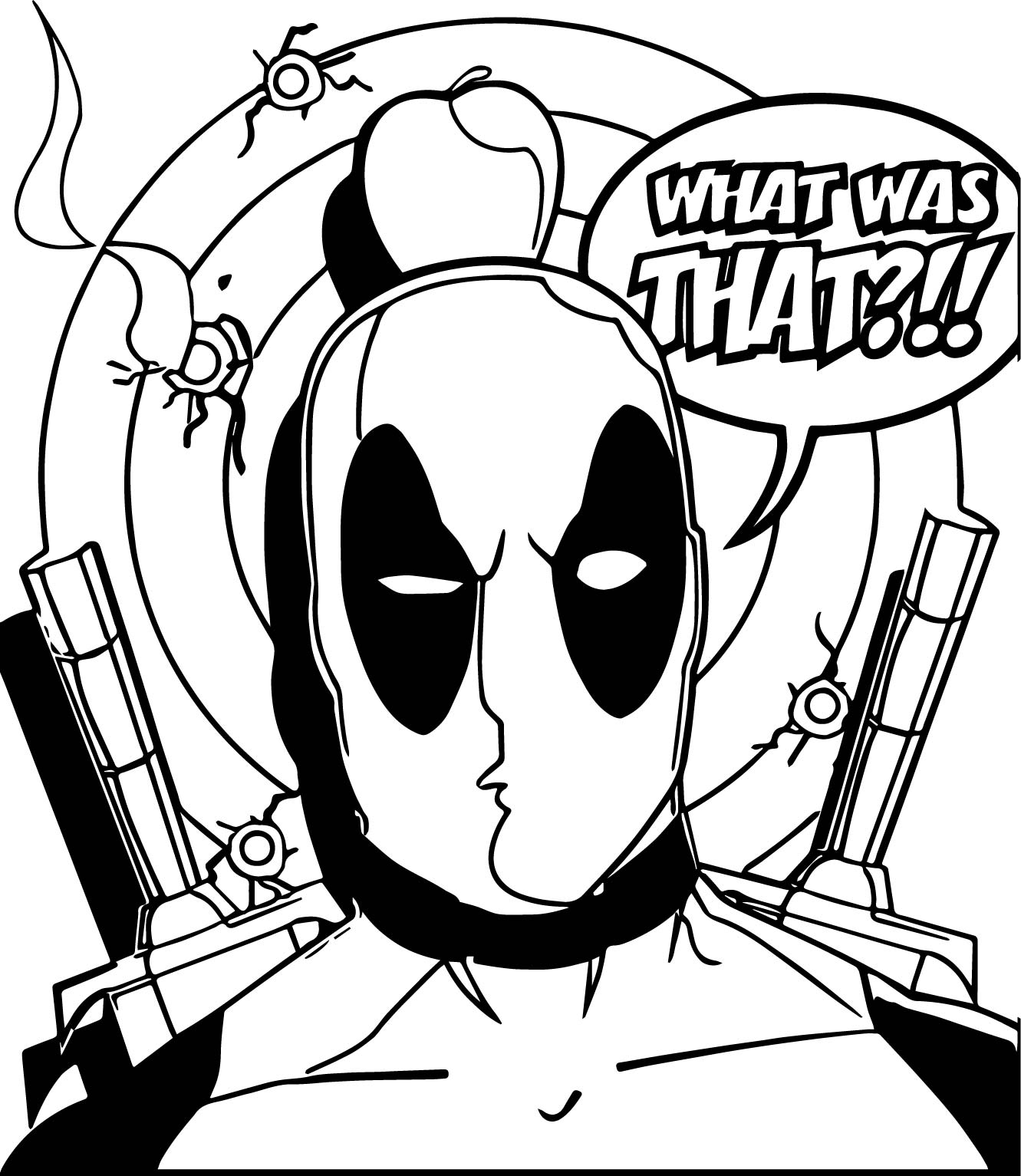 1331x1533 Deadpool Coloring Page