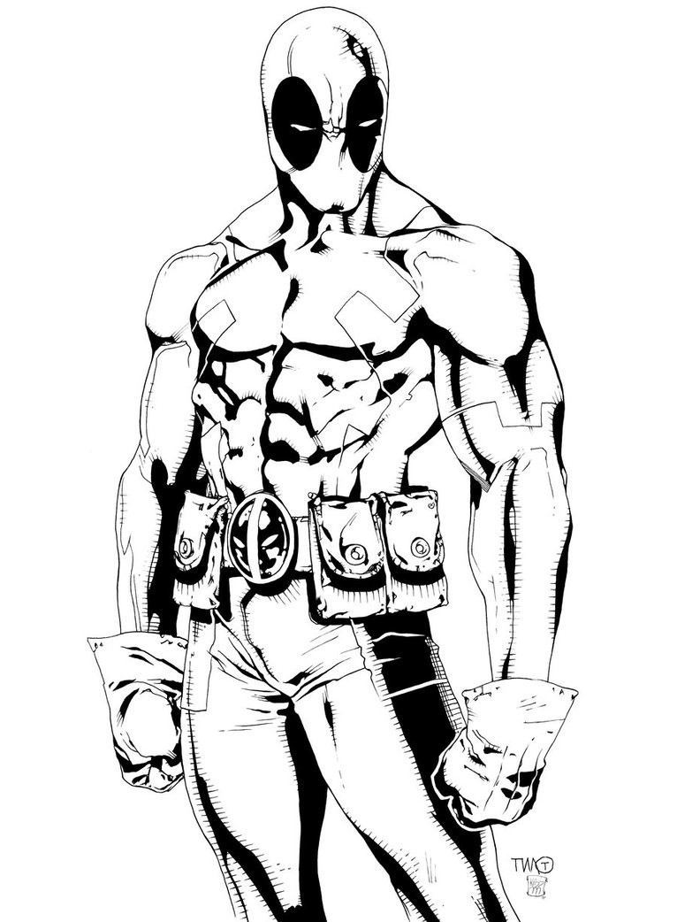 766x1042 Coloring Pages Of Deadpool Acpra