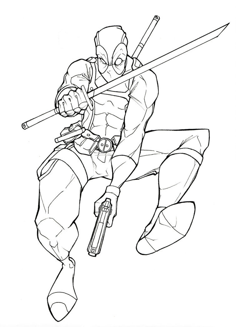 762x1049 Cool Deadpool Coloring Pages Deadpool