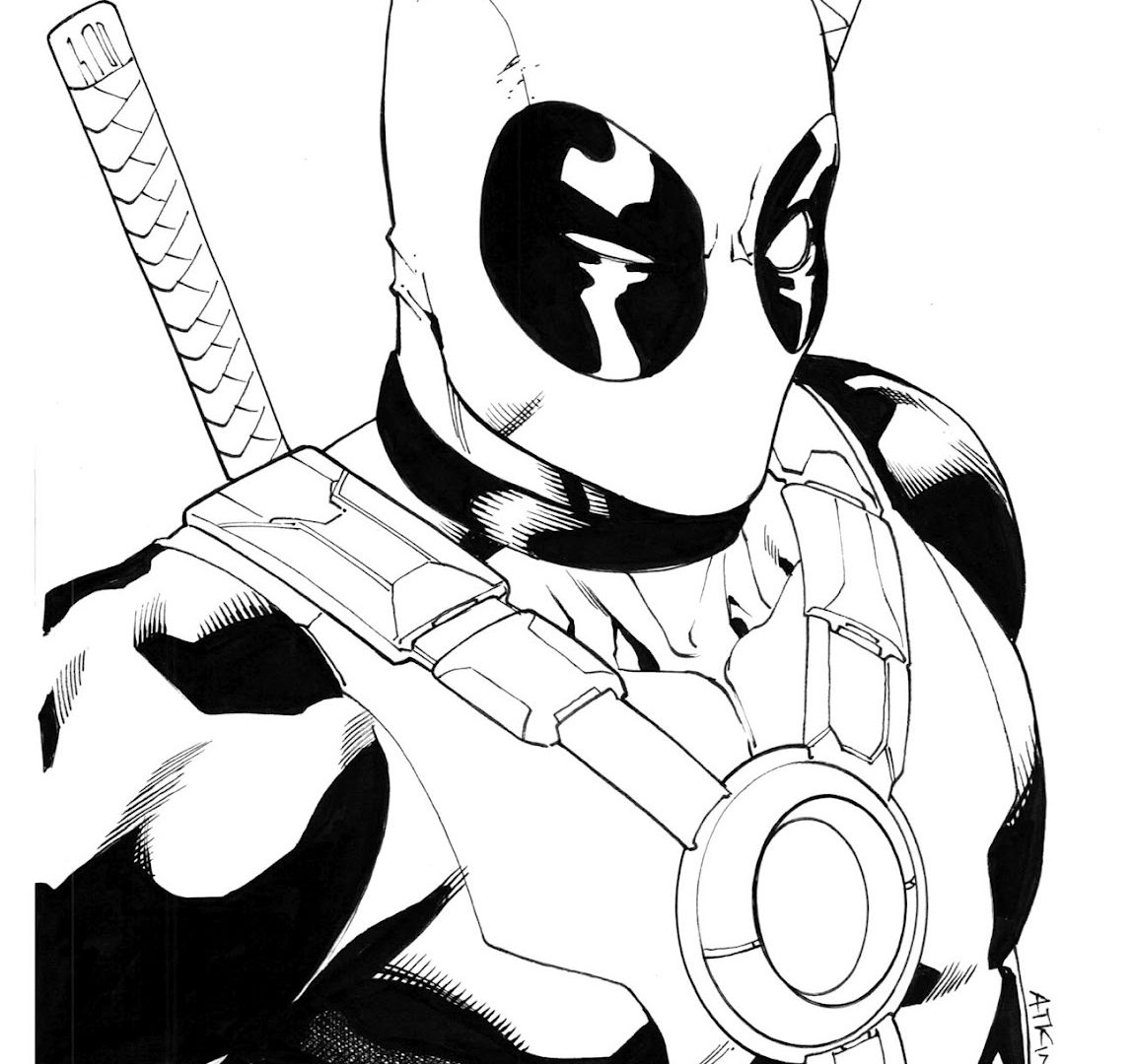 1150x1080 Deadpool Coloring Pages
