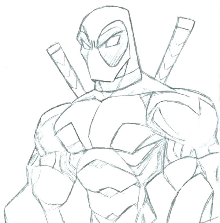 719x730 Deadpool Coloring Pages Coloring Coloring Pages For Kids Printable