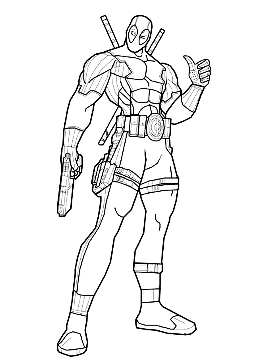 850x1169 Deadpool Coloring Pages Awesome Free Printable Deadpool Coloring