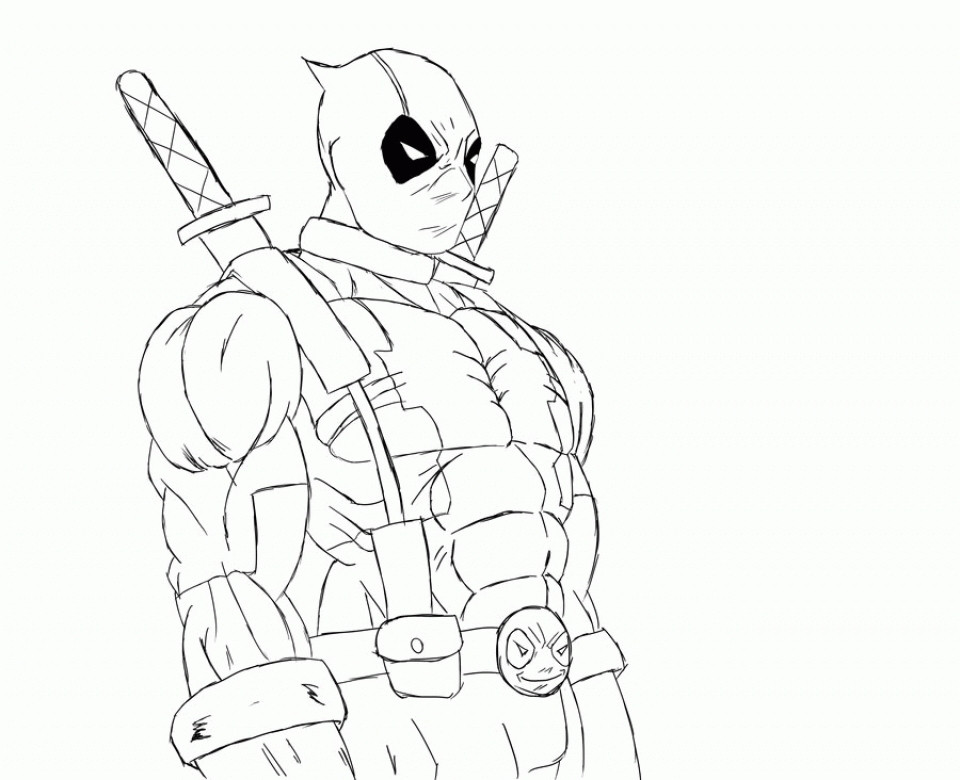 960x780 Fresh Deadpool Coloring Pages To Print Image