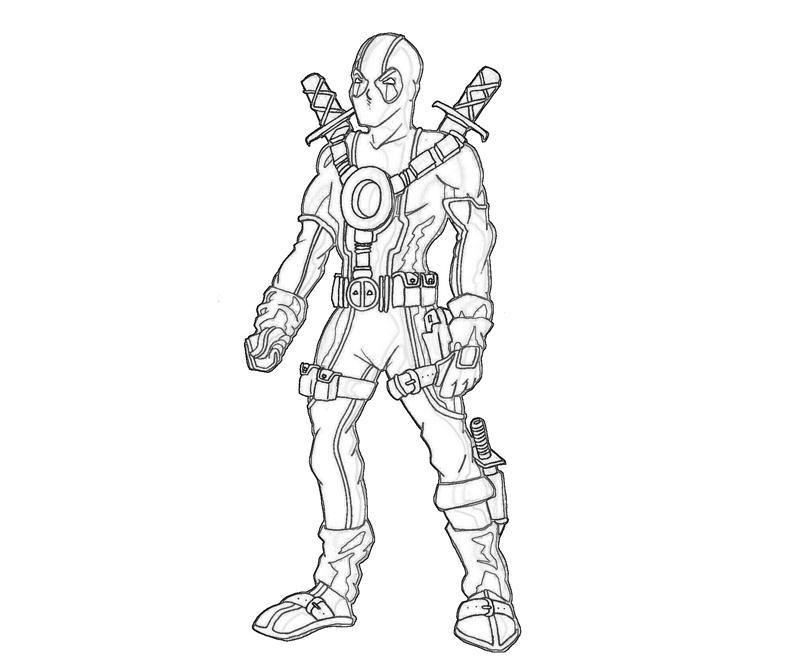 800x667 Deadpool Coloring Pages For Kids