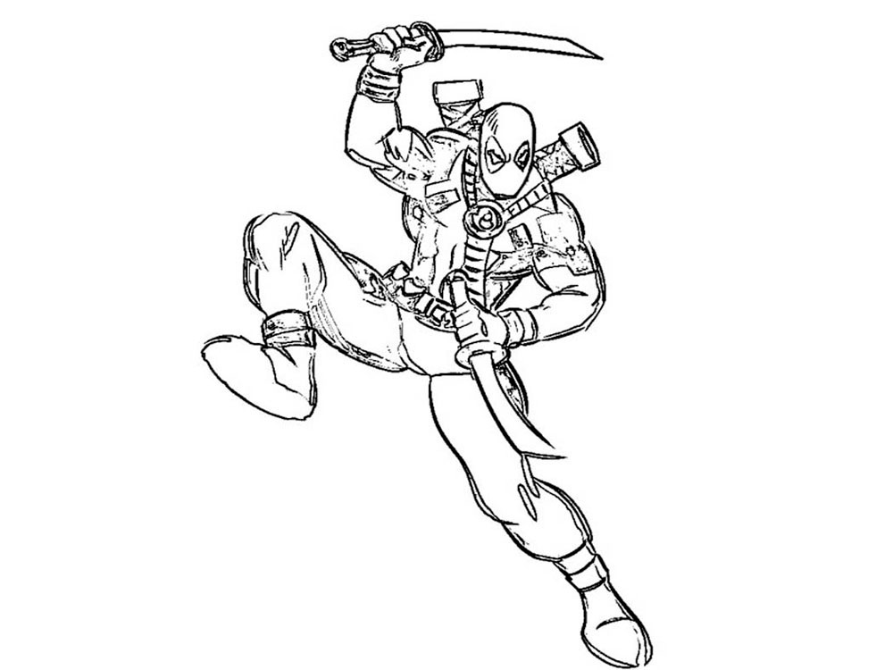 1000x750 Deadpool Coloring Pages