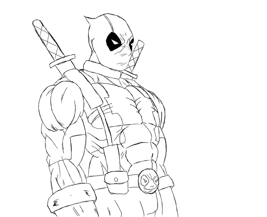900x732 Printable Deathstroke Vs Deadpool Coloring Pages