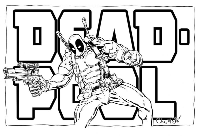 800x550 Deadpool Printable Coloring Pages
