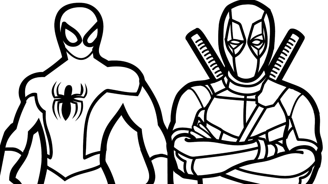 1280x720 Security Deadpool Coloring Pages To Print Pr