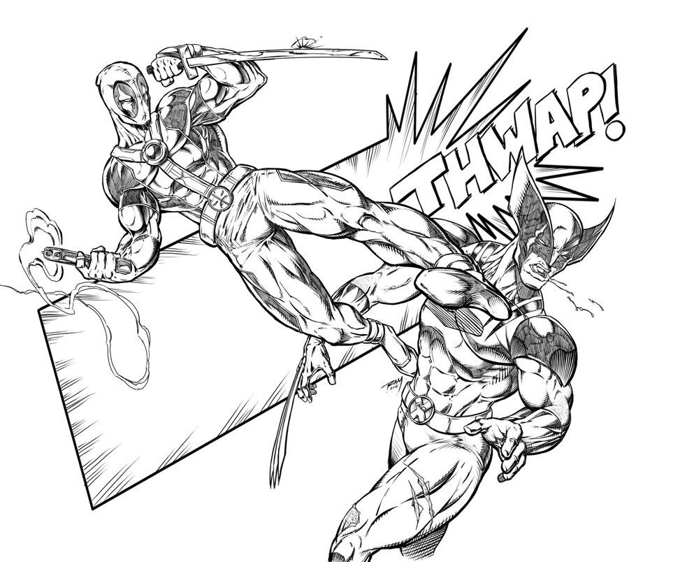 993x804 Printable Deadpool Vs Wolverine Coloring Pages Enjoy Coloring