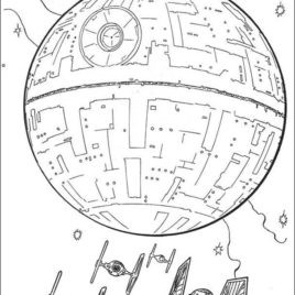 268x268 Star Wars Coloring Pages Death Deathstar Starwars Page