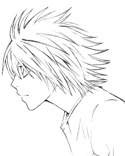 401x500 Death Note Coloring Pages Death Note Coloring Pages L Slouching
