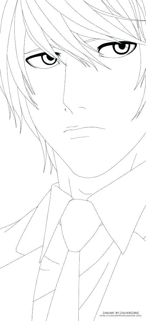 466x1024 Death Note Coloring Pages L Death Note Coloring Pages