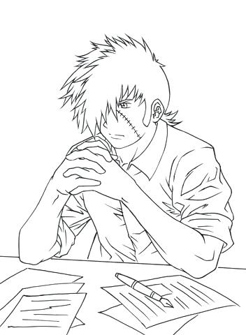 352x480 Death Note Coloring Pages Anime Boy And Girl Hugging Coloring