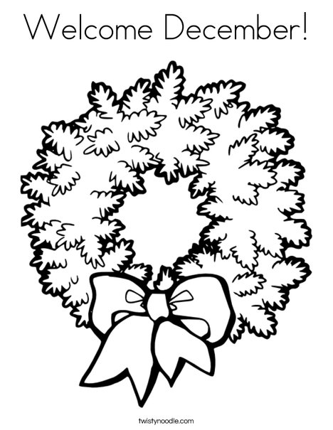 468x605 Welcome December Coloring Page