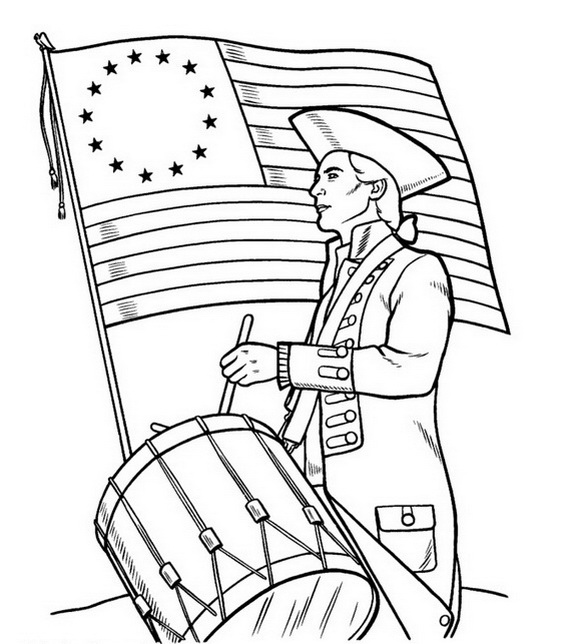 570x644 Independence Day Coloring Pages