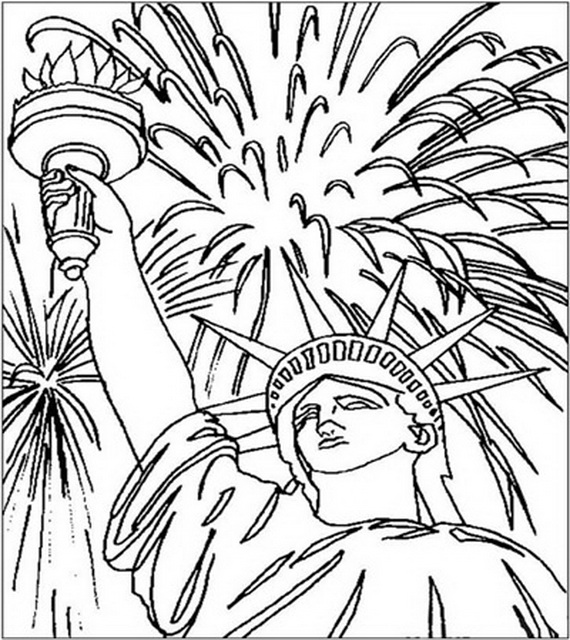 570x640 Independence Day Coloring Pages