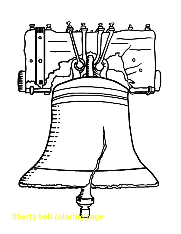 600x776 Bell Coloring Page Drawing Liberty Bell Coloring Pages Free