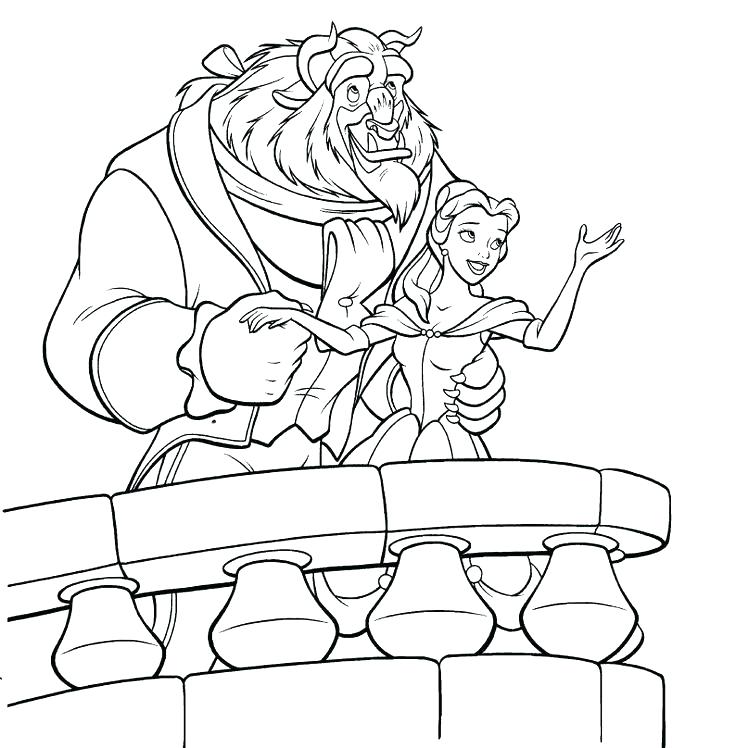 736x748 Coloring Disney Pages Coloring Pages Belle Full Size Of Coloring