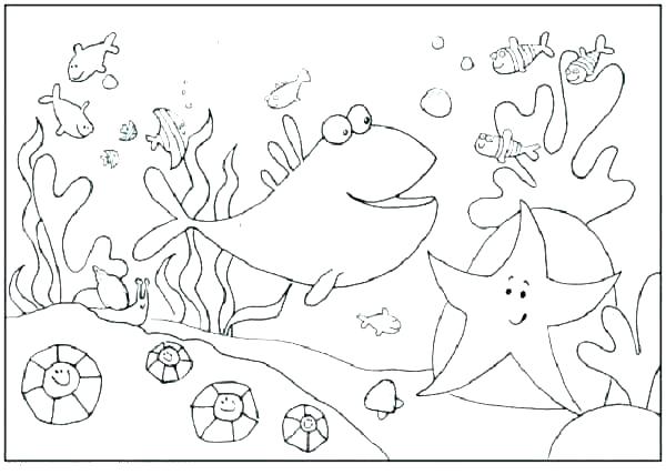 600x428 Sea Animal Coloring Pages Sea Creatures Coloring Pages Download
