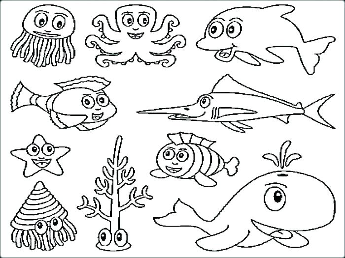 700x525 Deep Sea Creatures Coloring Pages Sea Creature Coloring Pages