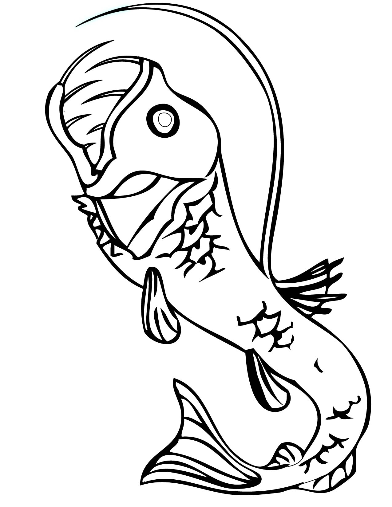 1275x1650 Deep Sea Fish Coloring Pages On Images Free Download Throughout