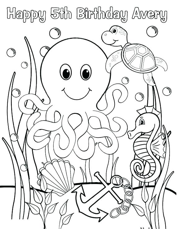 570x738 Sea Monster Coloring Pages Sea Creature Coloring Pages Coloring