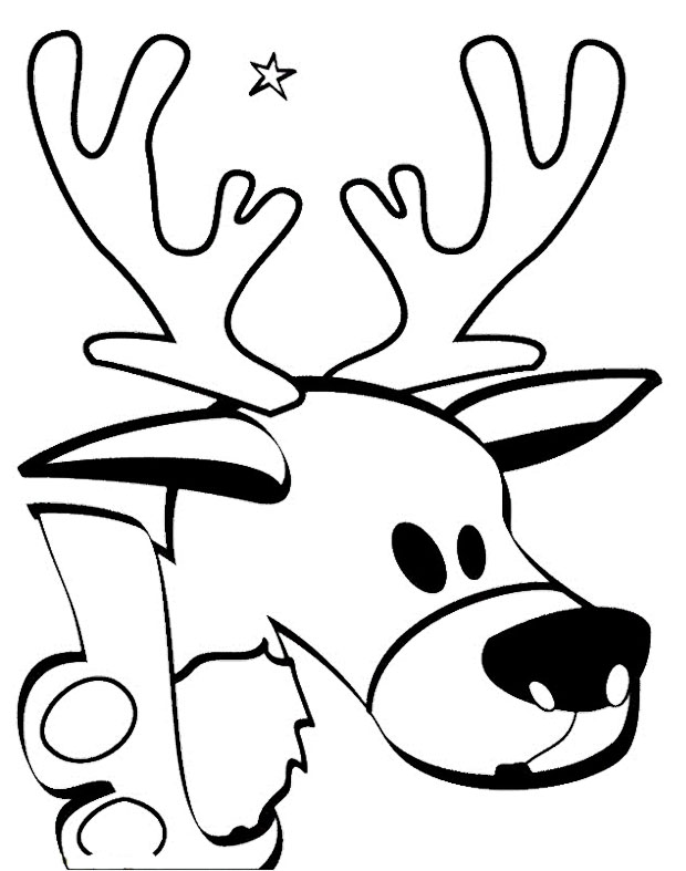 620x787 Cartoon Deer Head Coloring Pages