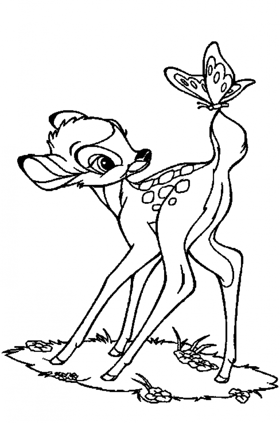 948x1431 Coloring Pages Of Deer Printable Kids Colouring Adult Animal Baby
