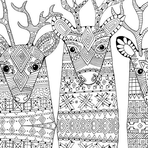 500x500 Christmas Coloring Pages For Adults