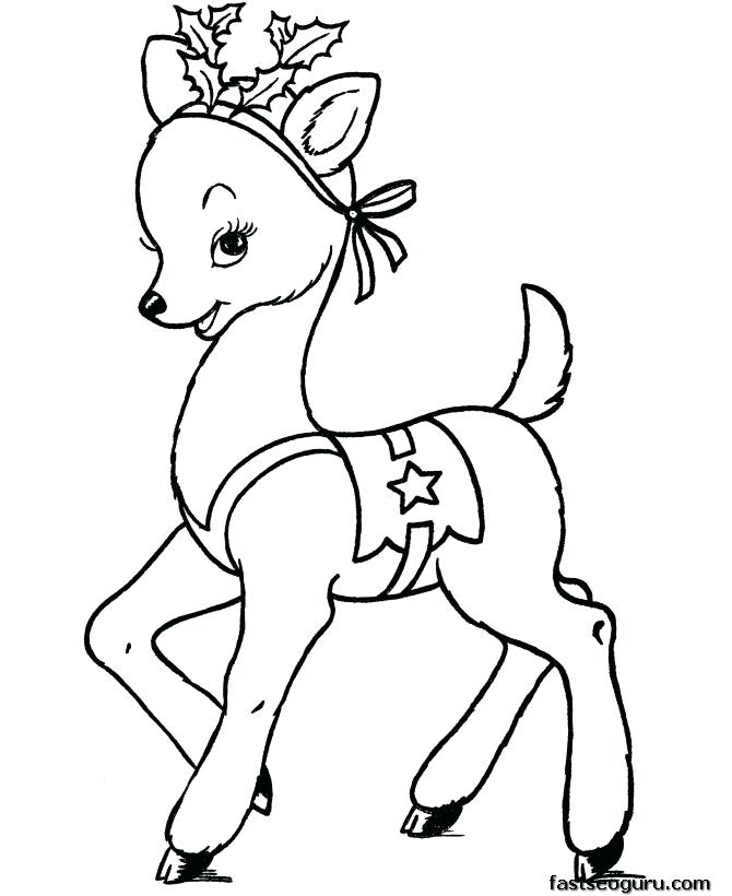 670x820 Baby Deer Coloring Pages