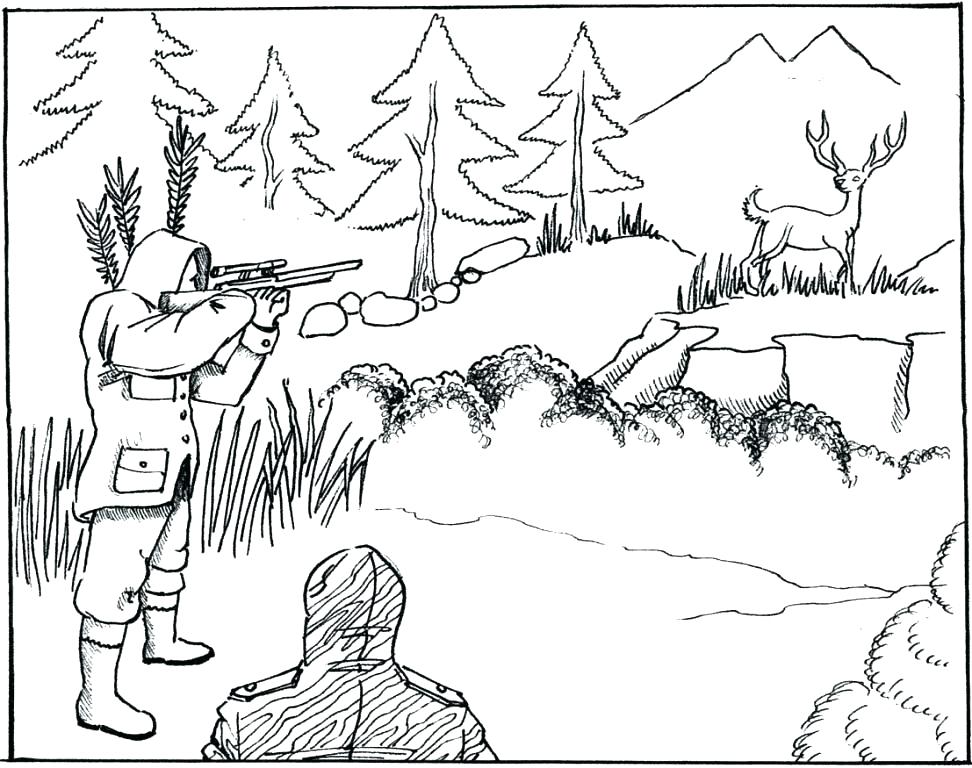 972x768 Deer Hunting Coloring Pages Deer Hunting Coloring Pages Image