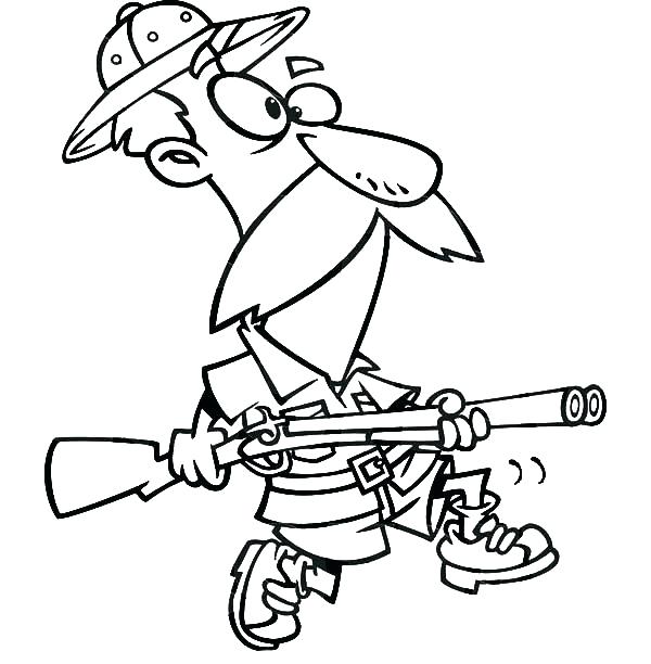 600x612 Hunting Coloring Sheets Deer Hunting Coloring Pages An Old Man