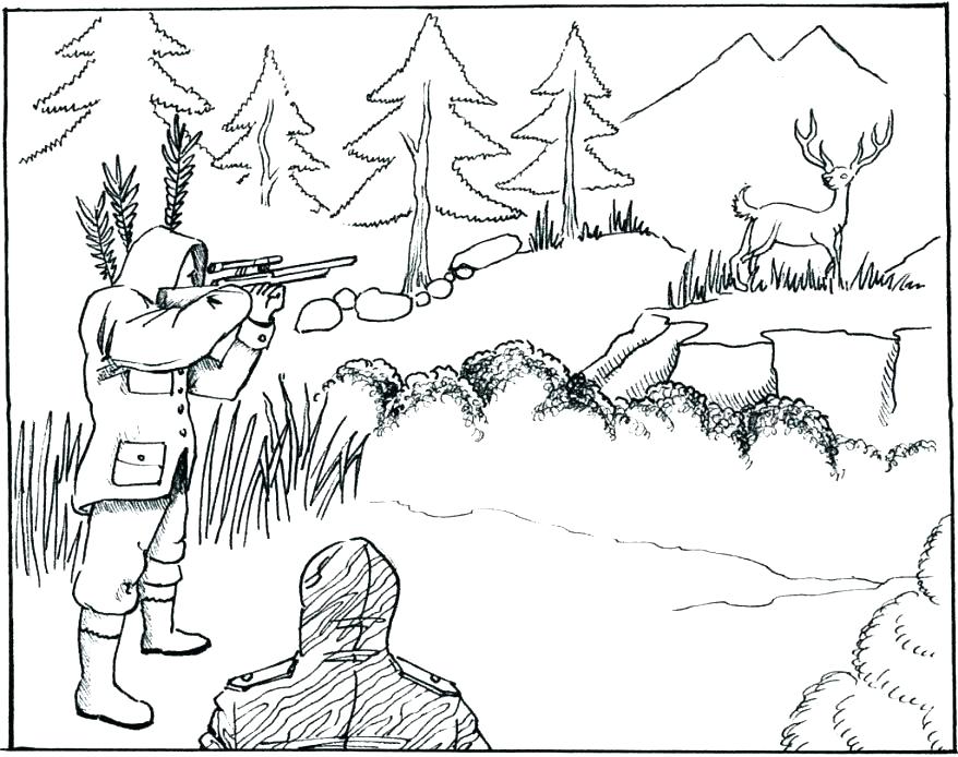 878x694 Hunting Coloring Pages Hunting Coloring Pages Deer Coloring Pages