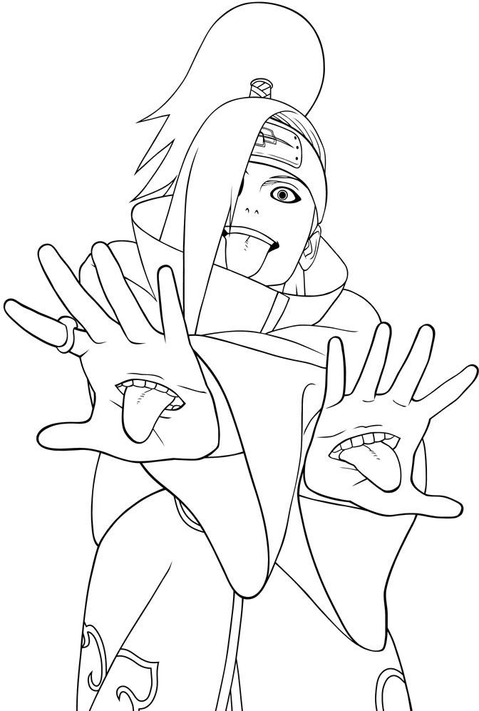 Deidara Coloring Pages