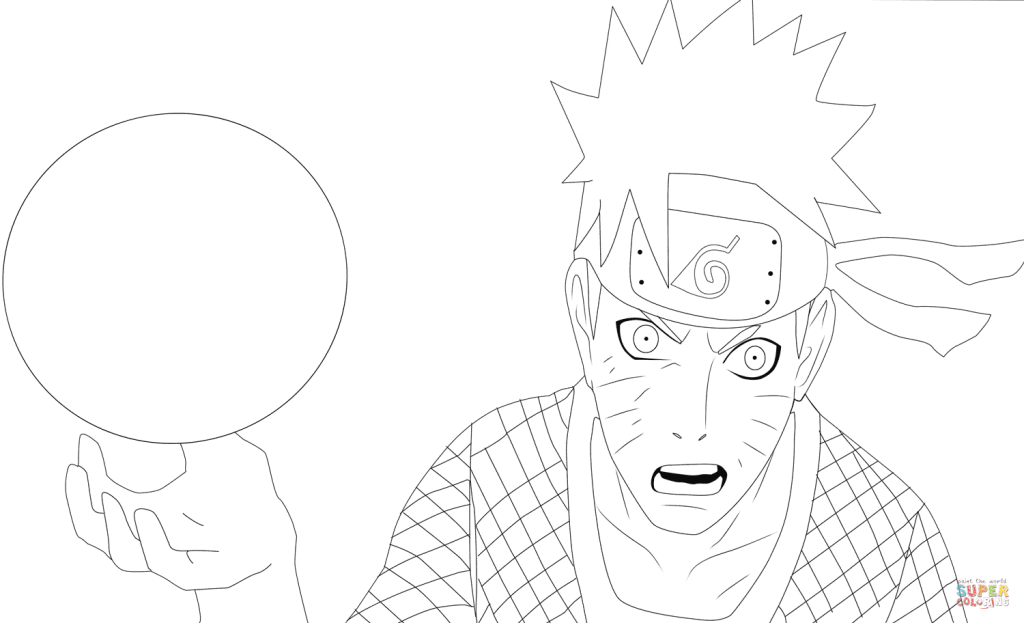 1024x623 Naruto Cartoon Coloring Page