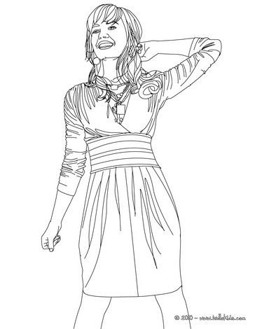 364x470 Demi Lovato Happy Coloring Page More Famous People Coloring