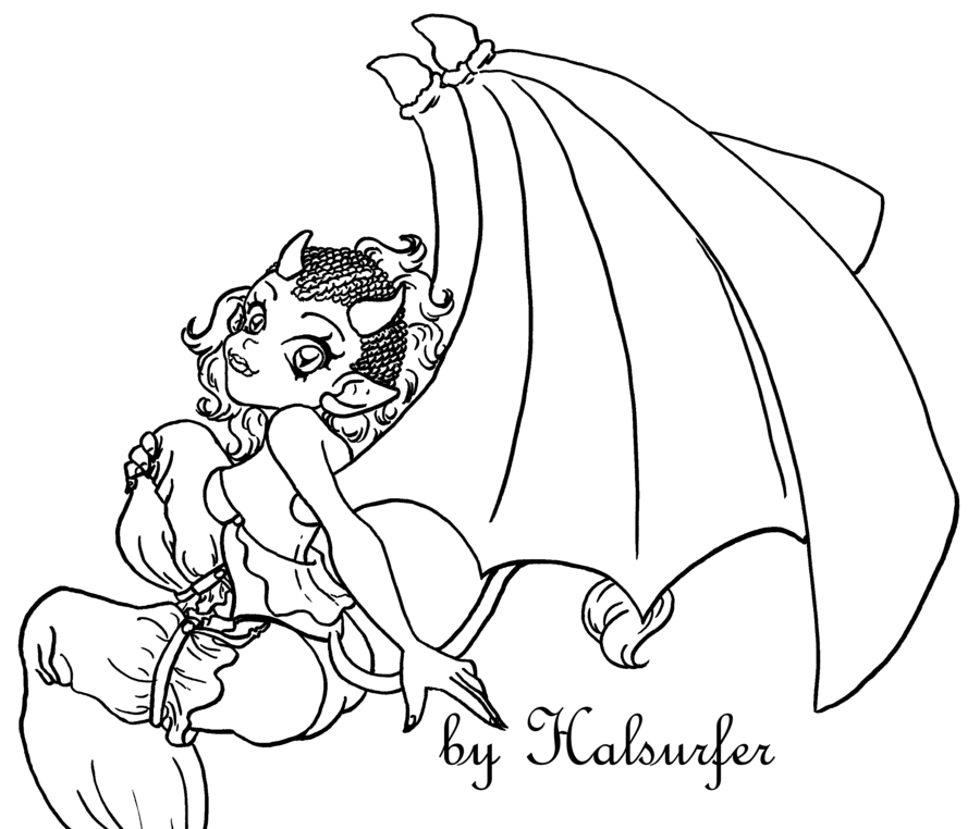 printable coloring pages little demon