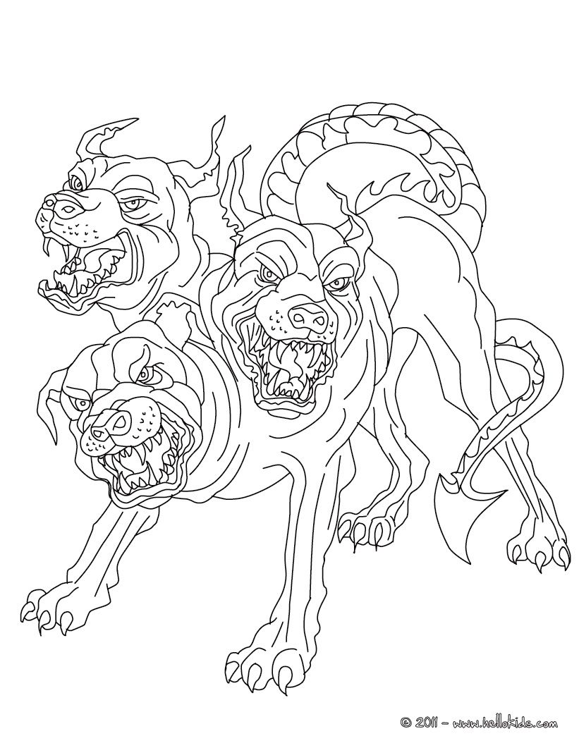 821x1061 Demon Coloring Pages For Adults Cerberus Der